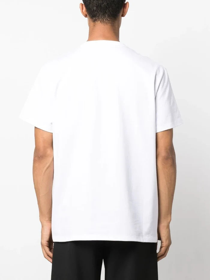 ALEXANDER MCQUEEN MEN Pocket Logo Cotton T-Shirt White - MAISONDEFASHION.COM