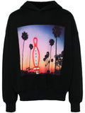 PURPLE BRAND MEN x BLUE SKY INN Sunset Print Hoodie Black - MAISONDEFASHION.COM