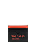 OFF-WHITE Quote Card Case Black/Orange - MAISONDEFASHION.COM