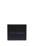 OFF-WHITE Quote Card Case Black/Purple - MAISONDEFASHION.COM