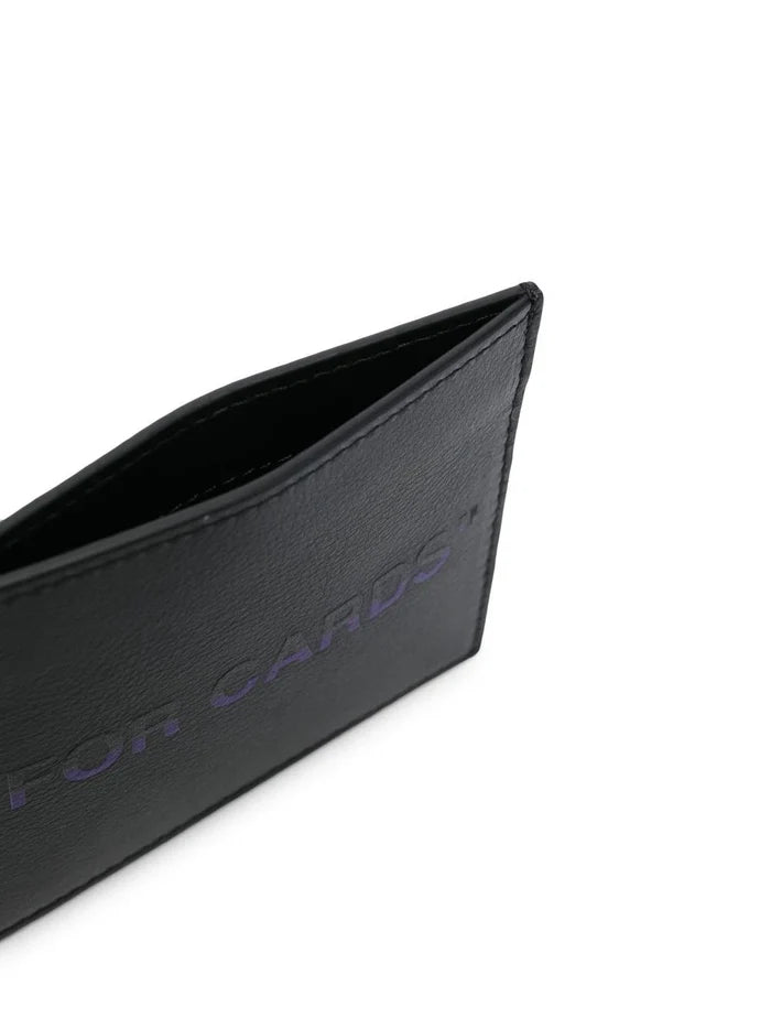 OFF-WHITE Quote Card Case Black/Purple - MAISONDEFASHION.COM