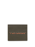OFF-WHITE Quote Card Case Military/Orange - MAISONDEFASHION.COM