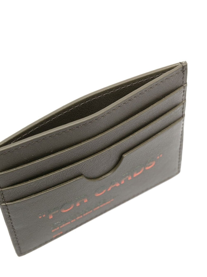 OFF-WHITE Quote Card Case Military/Orange - MAISONDEFASHION.COM