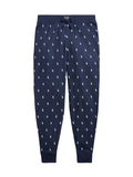 RALPH LAUREN All-over Pony Cotton Jersey Sleep Joggers Cruise Navy - MAISONDEFASHION.COM
