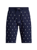 RALPH LAUREN Allover Pony Cotton Jersey Sleep Shorts Cruise Navy - MAISONDEFASHION.COM