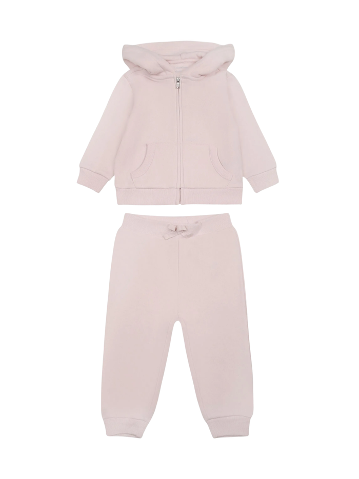 RALPH LAUREN BABY Girls Hooded Tracksuit Light Pink