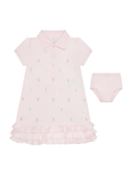 RALPH LAUREN BABY Girls Ruffled Dress Pink