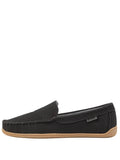 RALPH LAUREN Brenan Suede Slippers Black - MAISONDEFASHION.COM