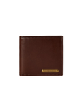 RALPH LAUREN Burnished Leather Billfold Wallet Burnished Brown