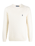 RALPH LAUREN Cable-Knit Wool-Cashmere Sweater Andover Cream