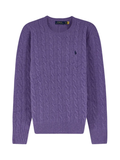 RALPH LAUREN Cable-Knit Wool-Cashmere Sweater Light Coronet Purple Heather