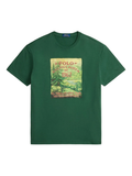 RALPH LAUREN Classic Fit Jersey Graphic T-Shirt Grass Green