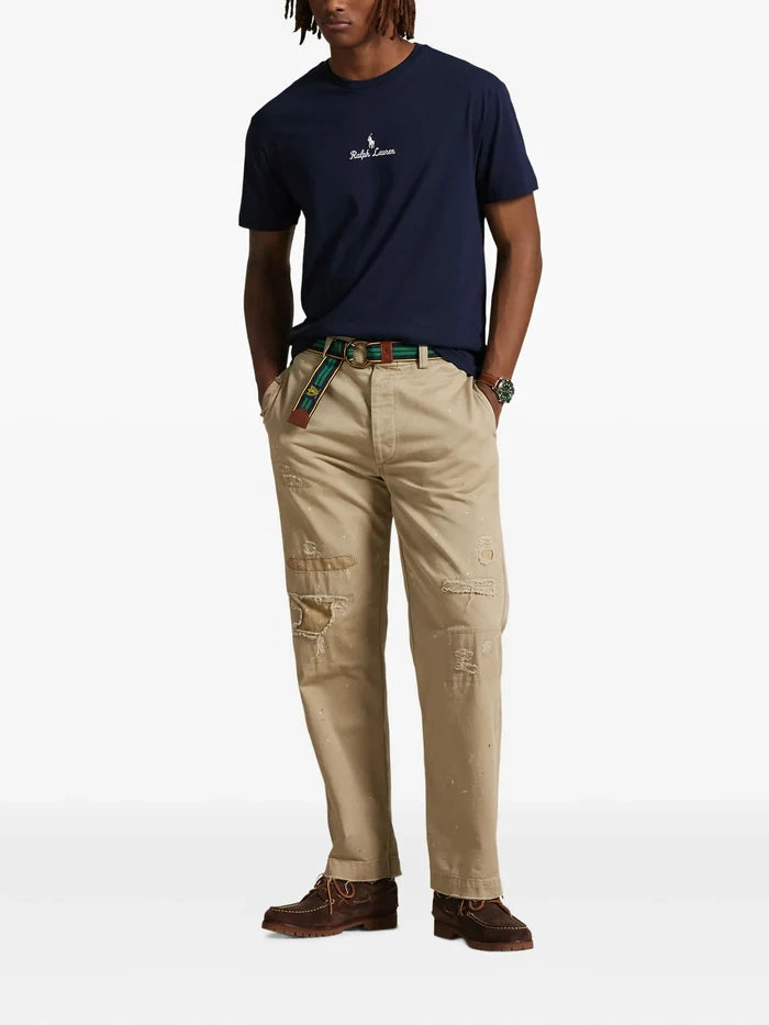RALPH LAUREN Classic Fit Logo Jersey T-Shirt Aviator Navy - MAISONDEFASHION.COM