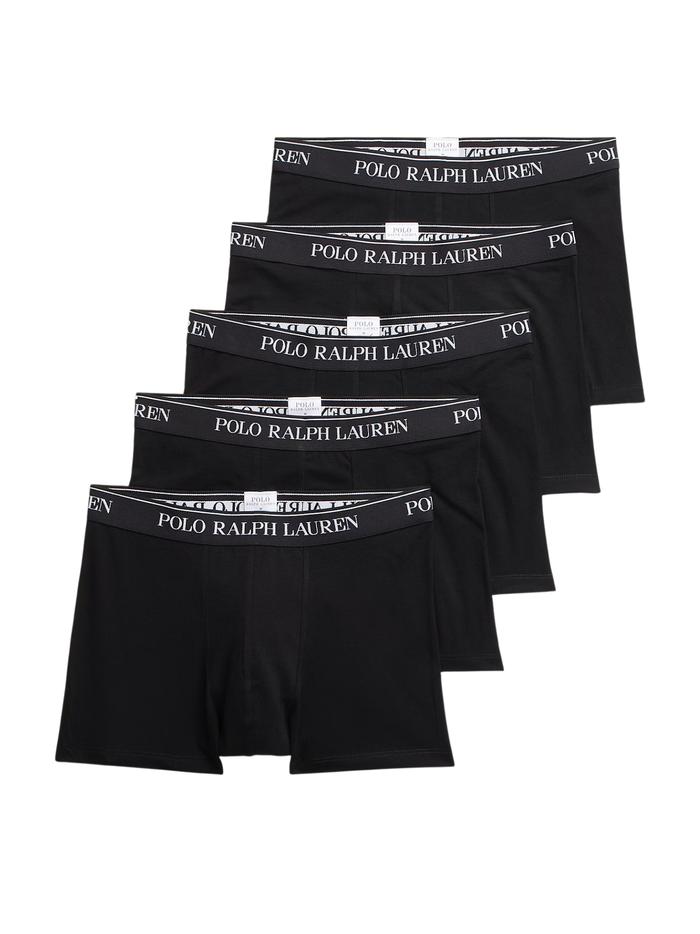 RALPH LAUREN Classic Stretch Cotton Trunk 5-Pack Black - MAISONDEFASHION.COM