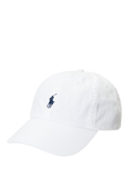 RALPH LAUREN Cotton Chino Baseball Cap White/ Newport Navy - MAISONDEFASHION.COM