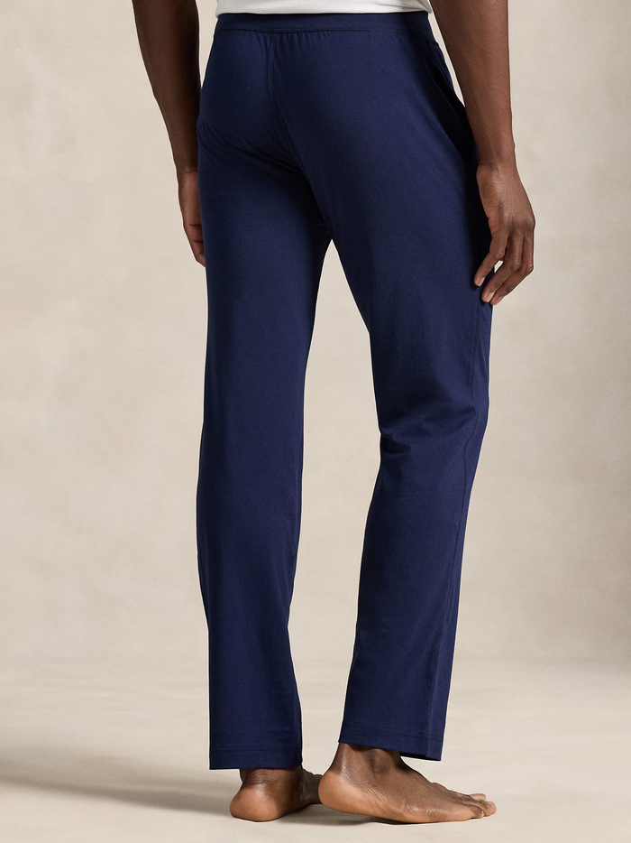RALPH LAUREN Cotton Jersey Pyjama Trousers Cruise Navy - MAISONDEFASHION.COM