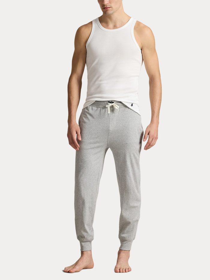 RALPH LAUREN Cotton Jersey Sleep Joggers Andover Heather - MAISONDEFASHION.COM