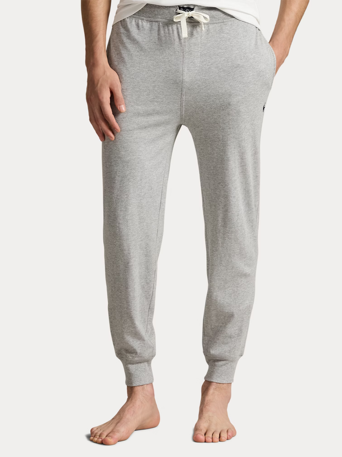 RALPH LAUREN Cotton Jersey Sleep Joggers Andover Heather - MAISONDEFASHION.COM