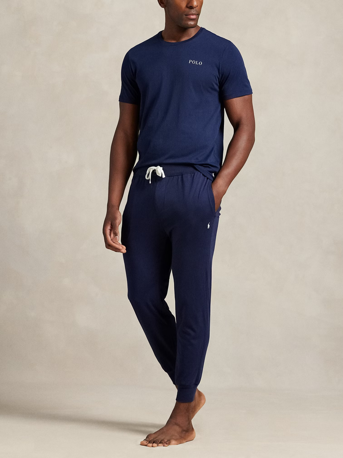 RALPH LAUREN Cotton Jersey Sleep Joggers Cruise Navy - MAISONDEFASHION.COM