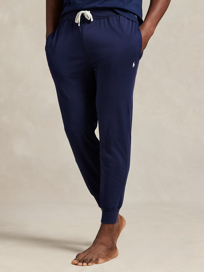 RALPH LAUREN Cotton Jersey Sleep Joggers Cruise Navy - MAISONDEFASHION.COM