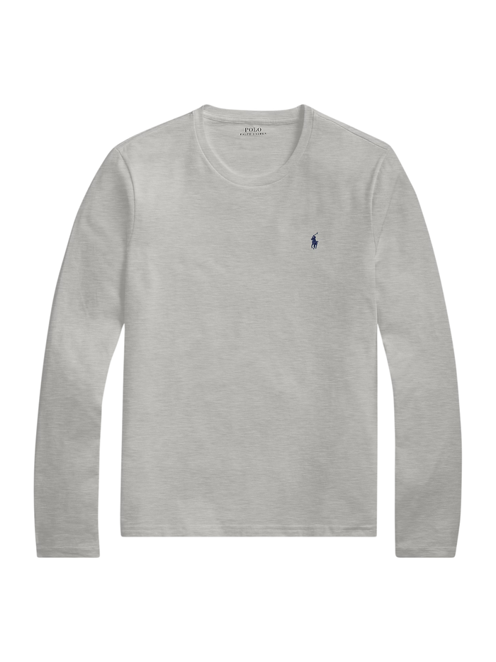 RALPH LAUREN Cotton Jersey Sleep Shirt Andover Heather - MAISONDEFASHION.COM