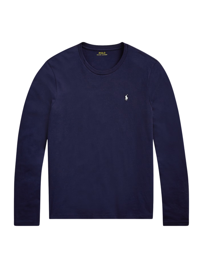 RALPH LAUREN Cotton Jersey Sleep Shirt Cruise Navy - MAISONDEFASHION.COM