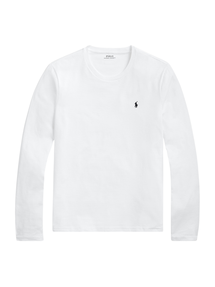 RALPH LAUREN Cotton Jersey Sleep Shirt White - MAISONDEFASHION.COM
