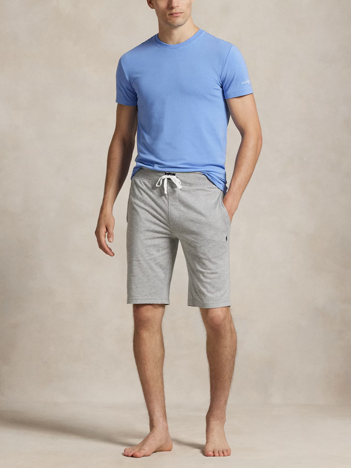 RALPH LAUREN Cotton Jersey Sleep Shorts Andover Heather - MAISONDEFASHION.COM