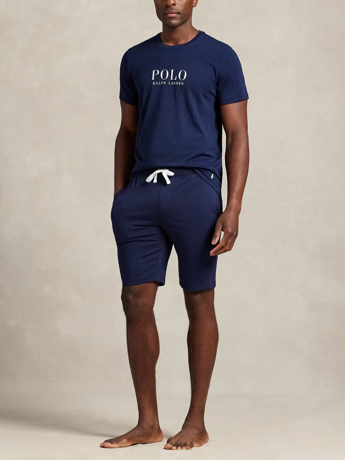 RALPH LAUREN Cotton Jersey Sleep Shorts Cruise Navy - MAISONDEFASHION.COM