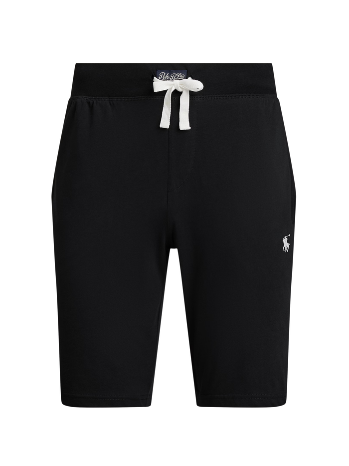 RALPH LAUREN Cotton Jersey Sleep Shorts Polo Black - MAISONDEFASHION.COM