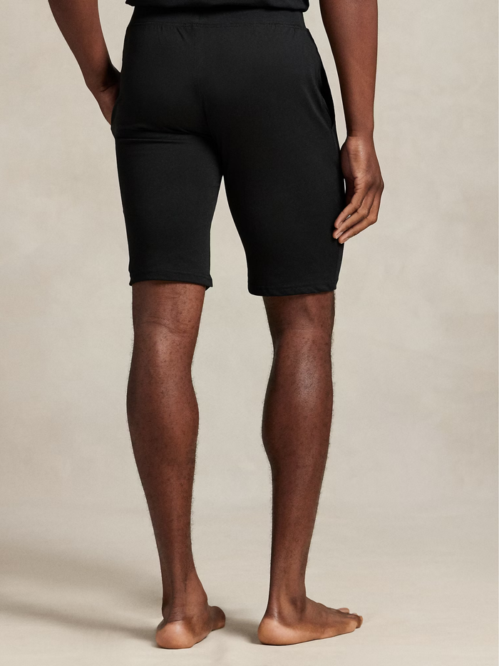 RALPH LAUREN Cotton Jersey Sleep Shorts Polo Black - MAISONDEFASHION.COM