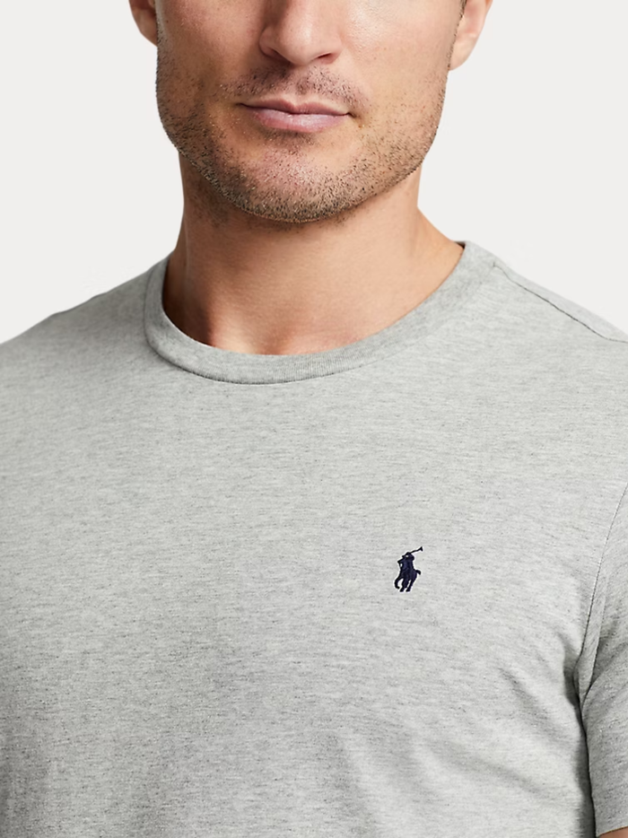 RALPH LAUREN Cotton Jersey Sleep T-shirt Andover Heather - MAISONDEFASHION.COM