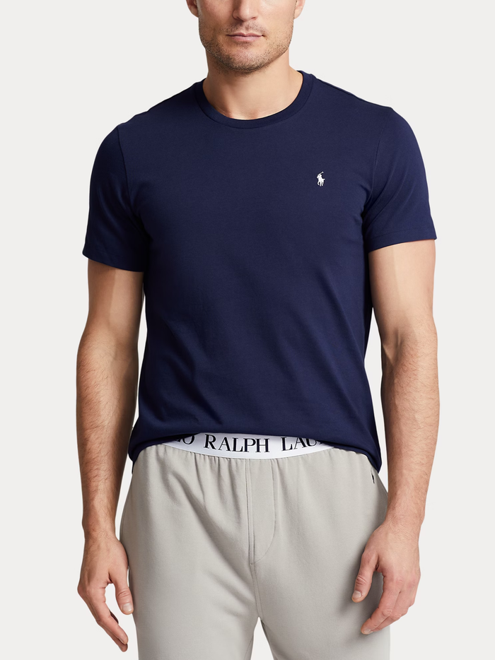 RALPH LAUREN Cotton Jersey Sleep T-shirt Cruise Navy - MAISONDEFASHION.COM