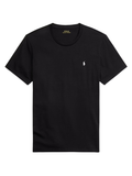 RALPH LAUREN Cotton Jersey Sleep T-shirt Polo Black - MAISONDEFASHION.COM