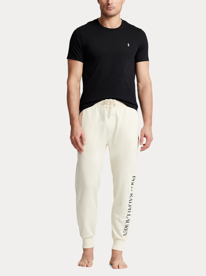 RALPH LAUREN Cotton Jersey Sleep T-shirt Polo Black - MAISONDEFASHION.COM