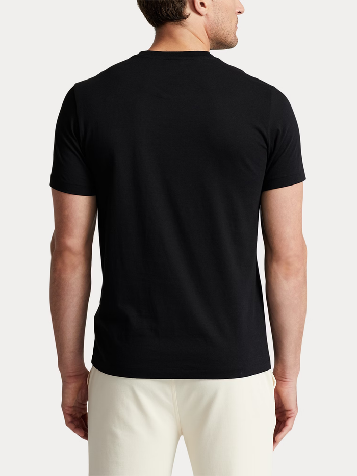 RALPH LAUREN Cotton Jersey Sleep T-shirt Polo Black - MAISONDEFASHION.COM