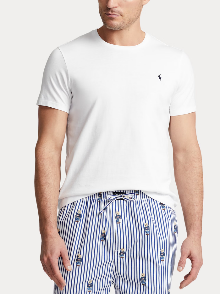 RALPH LAUREN Cotton Jersey Sleep T-shirt White - MAISONDEFASHION.COM