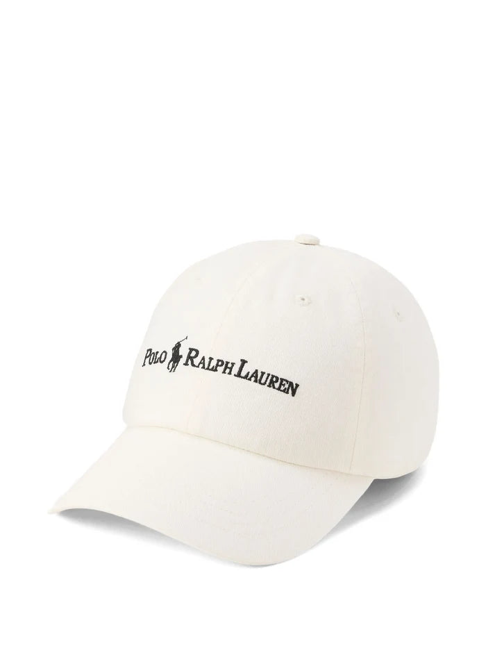 RALPH LAUREN Cotton Twill Ball Cap Cruise White - MAISONDEFASHION.COM