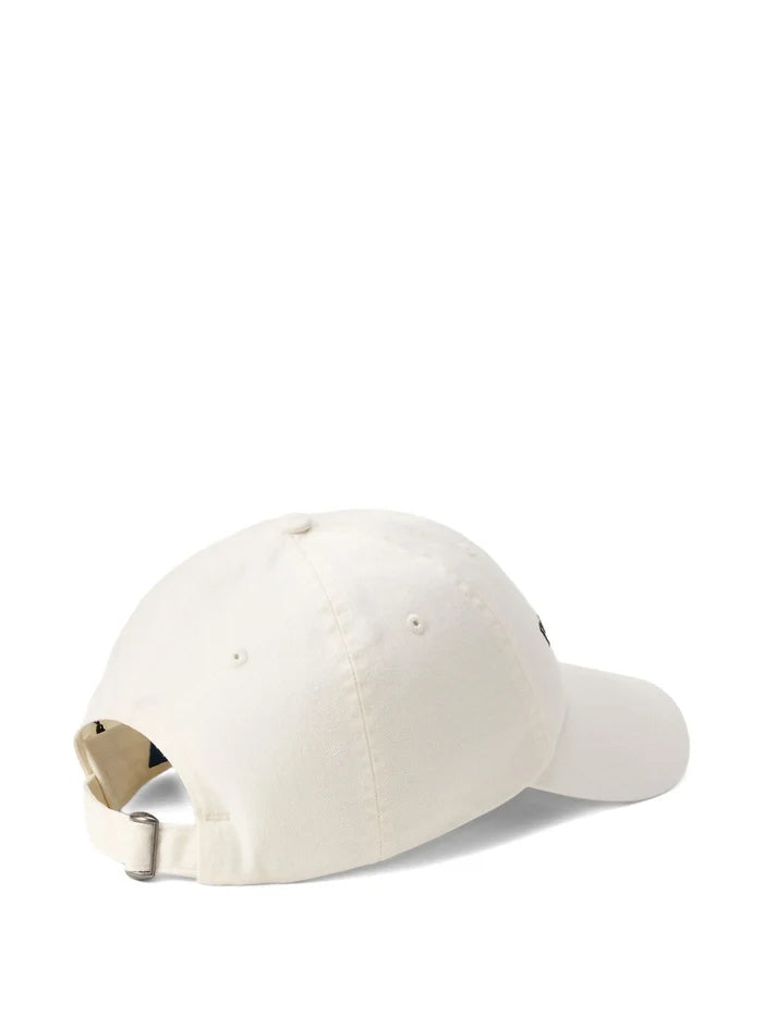 RALPH LAUREN Cotton Twill Ball Cap Cruise White - MAISONDEFASHION.COM
