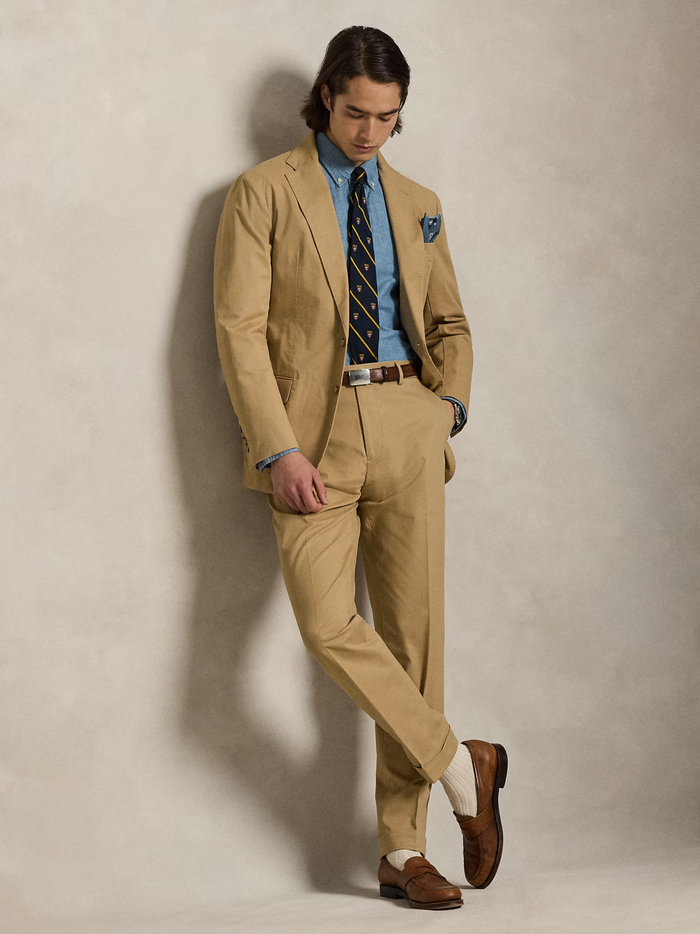 RALPH LAUREN Custom Fit Chambray Shirt Chambray - MAISONDEFASHION.COM