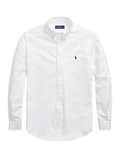 RALPH LAUREN Custom Fit Garment-Dyed Oxford Shirt White - MAISONDEFASHION.COM