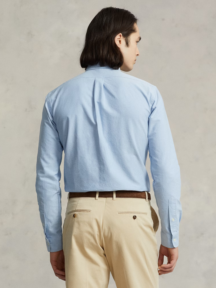 RALPH LAUREN Custom Fit Oxford Shirt Blue - MAISONDEFASHION.COM