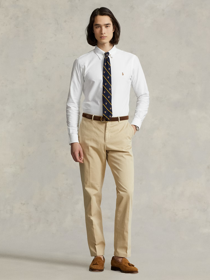 RALPH LAUREN Custom Fit Oxford Shirt White - MAISONDEFASHION.COM