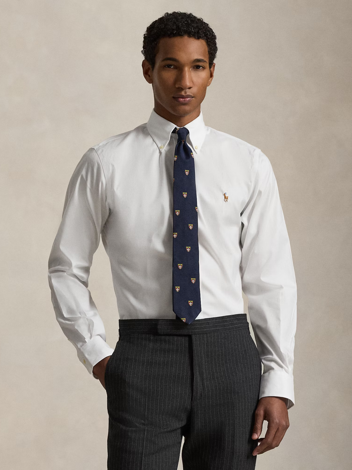 RALPH LAUREN Custom Fit Oxford Shirt White - MAISONDEFASHION.COM
