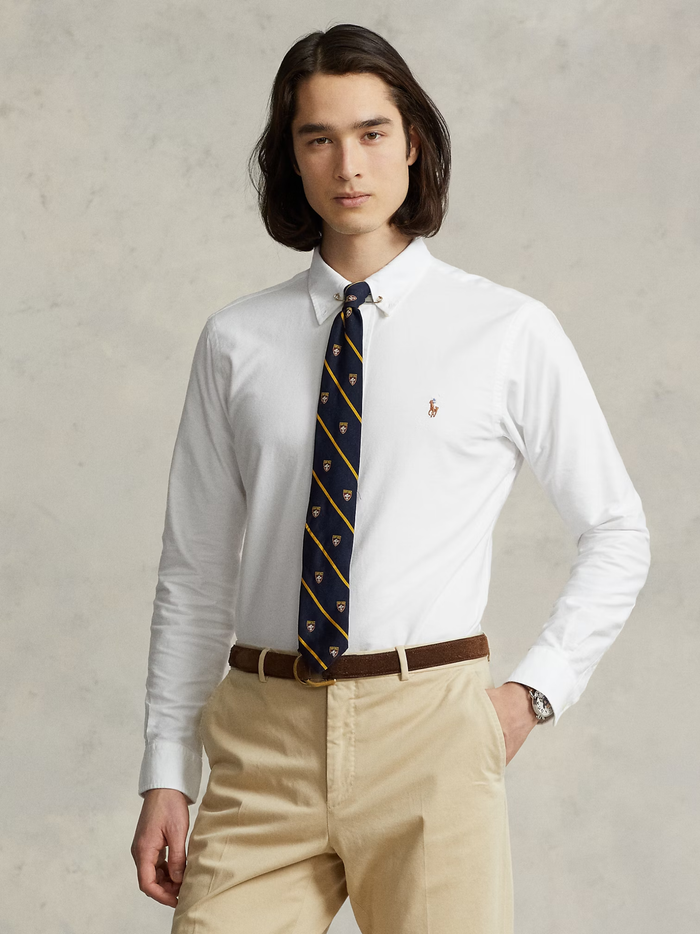 RALPH LAUREN Custom Fit Oxford Shirt White - MAISONDEFASHION.COM