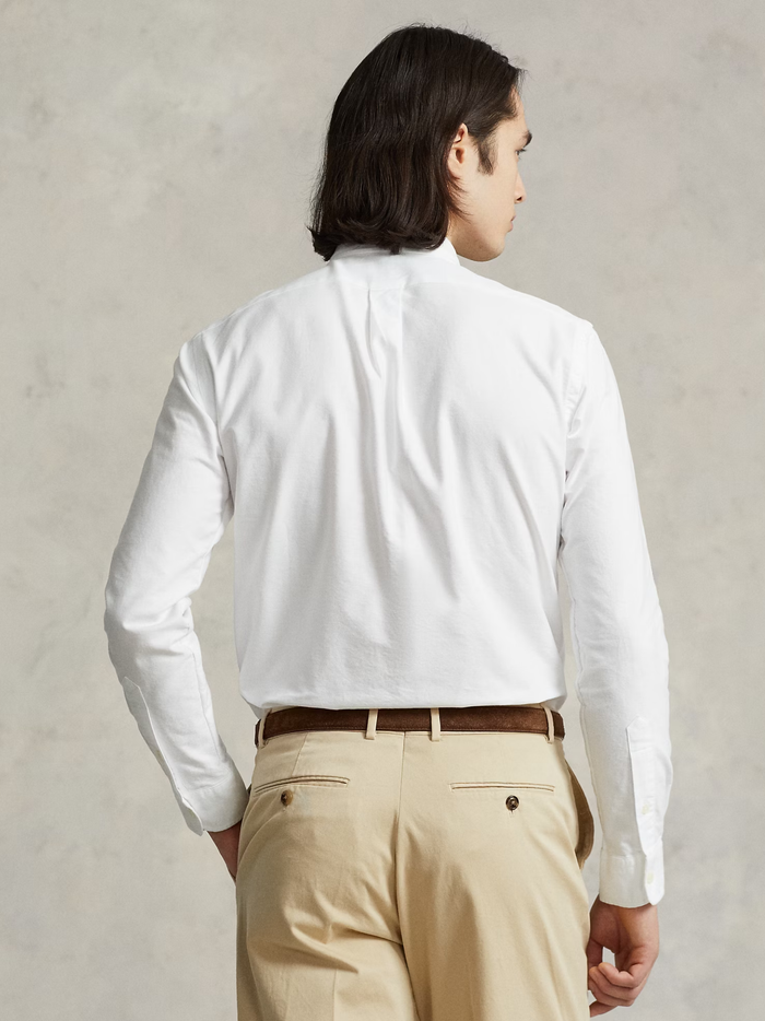 RALPH LAUREN Custom Fit Oxford Shirt White - MAISONDEFASHION.COM