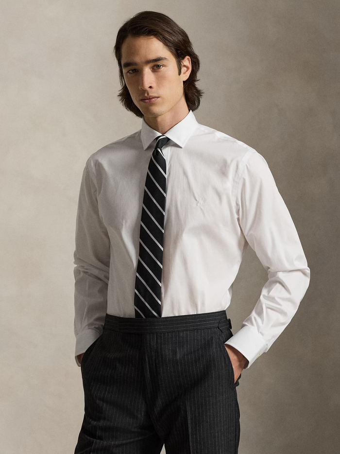 RALPH LAUREN Custom Fit Poplin Shirt White - MAISONDEFASHION.COM