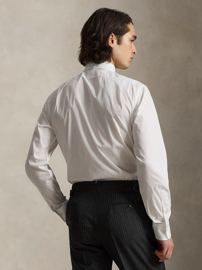 RALPH LAUREN Custom Fit Poplin Shirt White - MAISONDEFASHION.COM