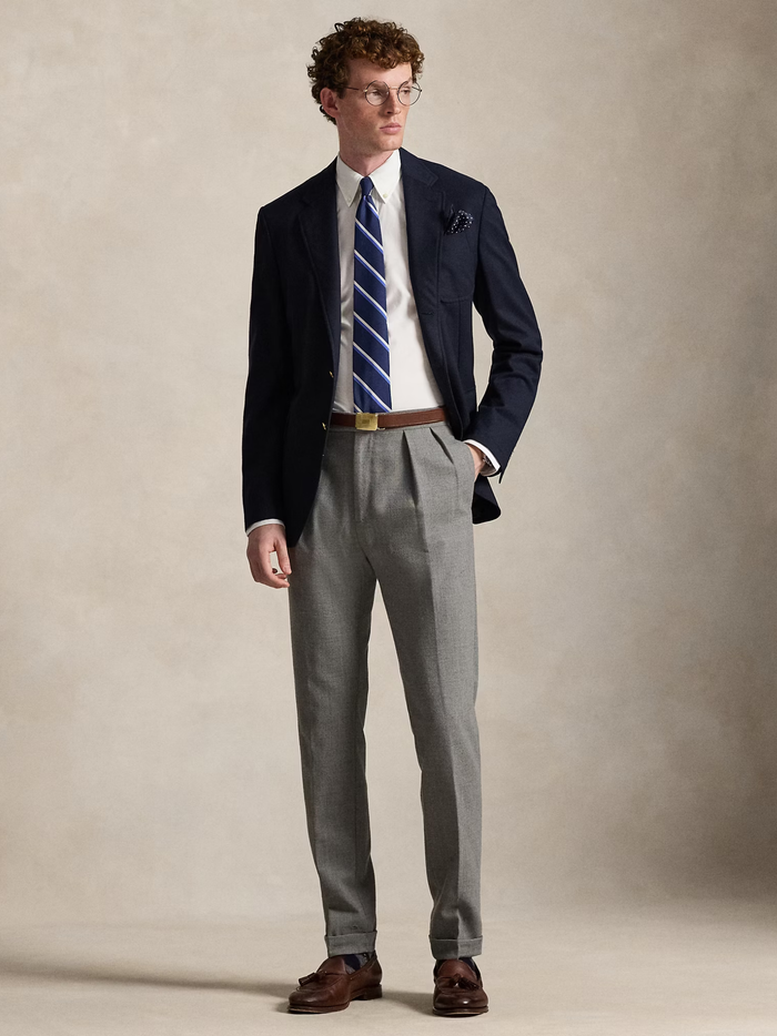 RALPH LAUREN Custom Fit Stretch Poplin Shirt White - MAISONDEFASHION.COM