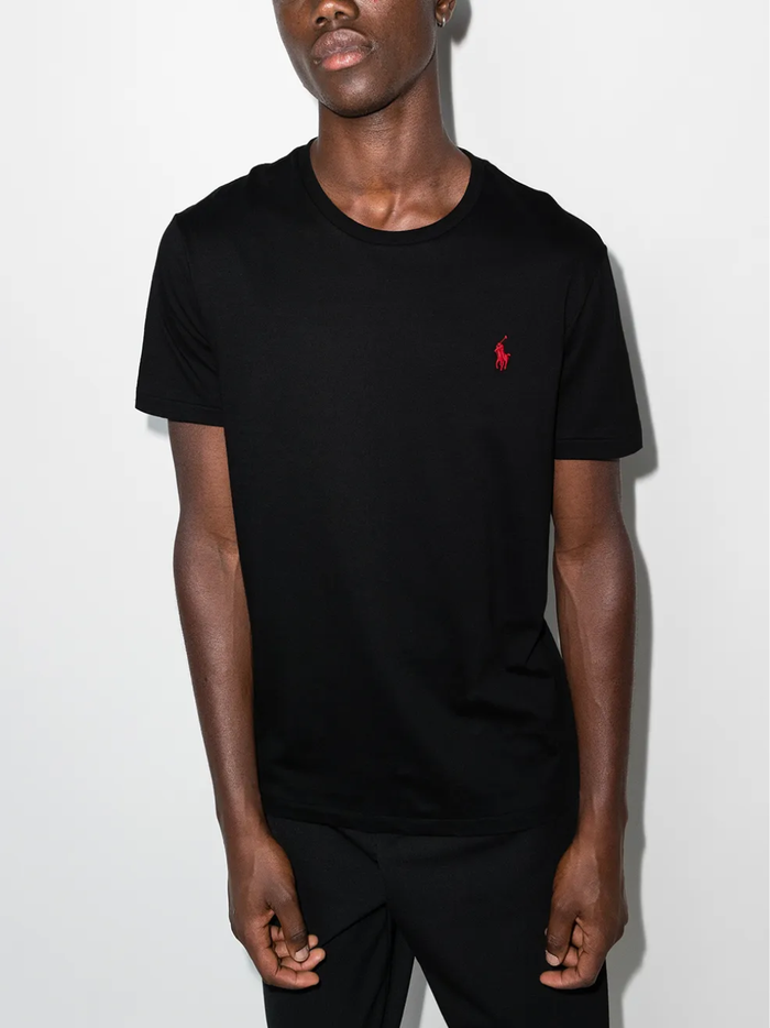 RALPH LAUREN Custom Slim Fit Jersey Crew Neck T-Shirt RL Black
